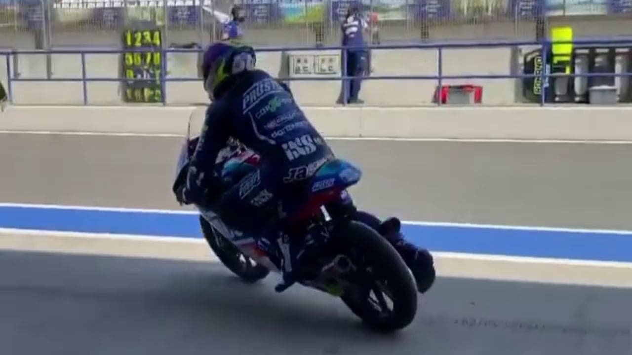 Moto3, i test di Jason Dupasquier sul circuito di Jerez per il MotoGP del Qatar