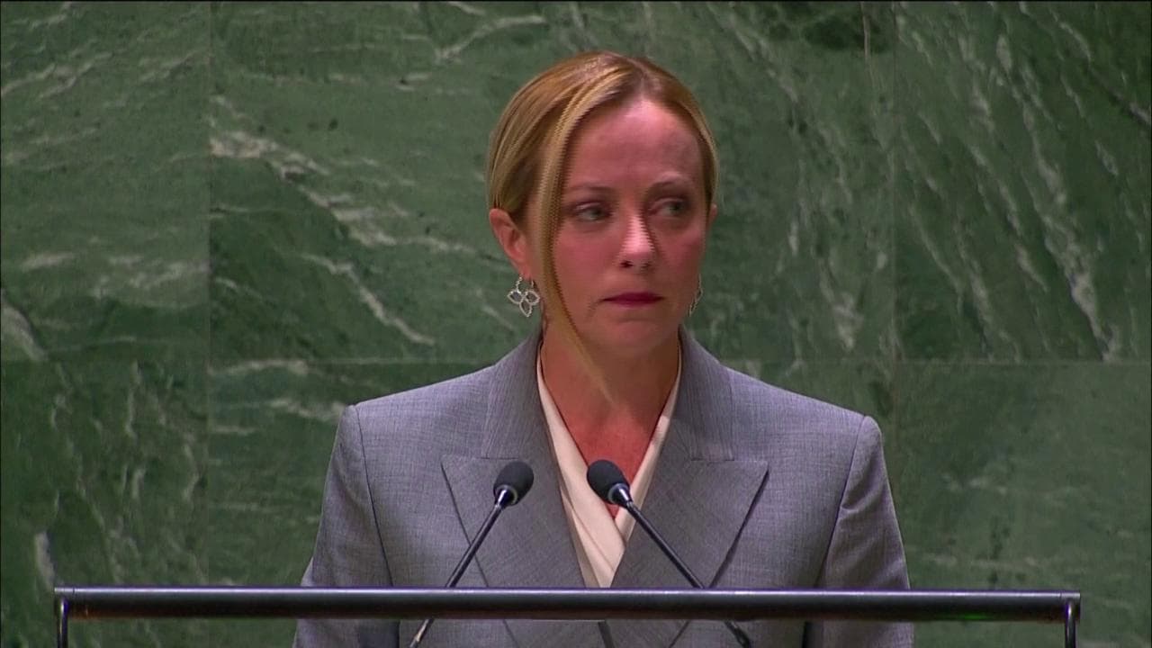 Meloni all'Onu: "L'immigrazione è un problema mondiale, c'è bisogno di una guerra globale ai trafficanti di vite umane"