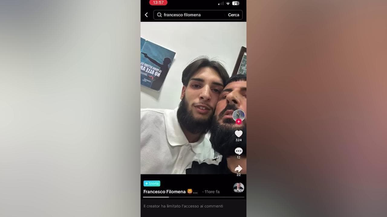 Padre esalta su Tiktok figlio appena arrestato a Caivano