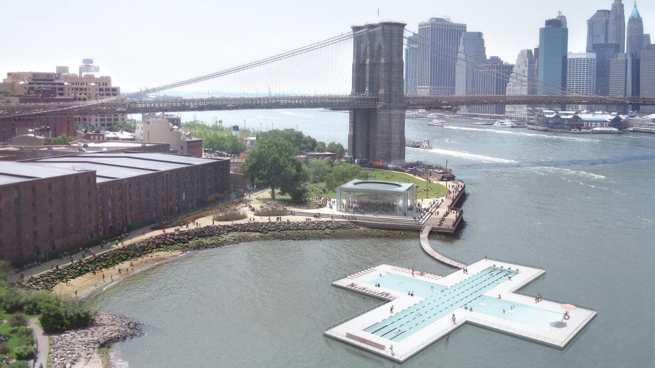 New York, ecco + Pool: una piscina pubblica flottante con vista sullo skyline