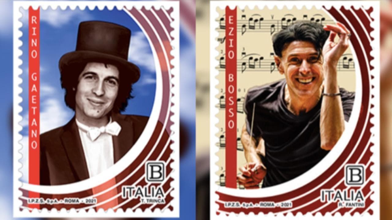 Due francobolli per ricordare Rino Gaetano ed Ezio Bosso: "Eccellenze italiane dello spettacolo"