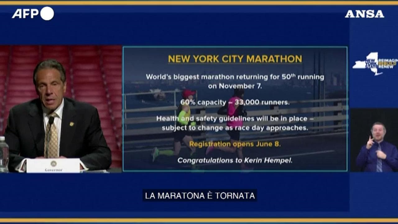 Usa, Andrew Cuomo annuncia la maratona di New York: "Ci saranno 33mila corridori"
