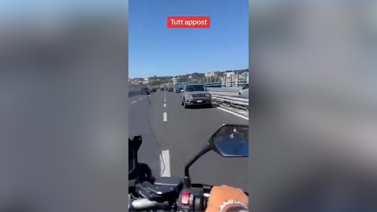 Suv contromano in tangenziale