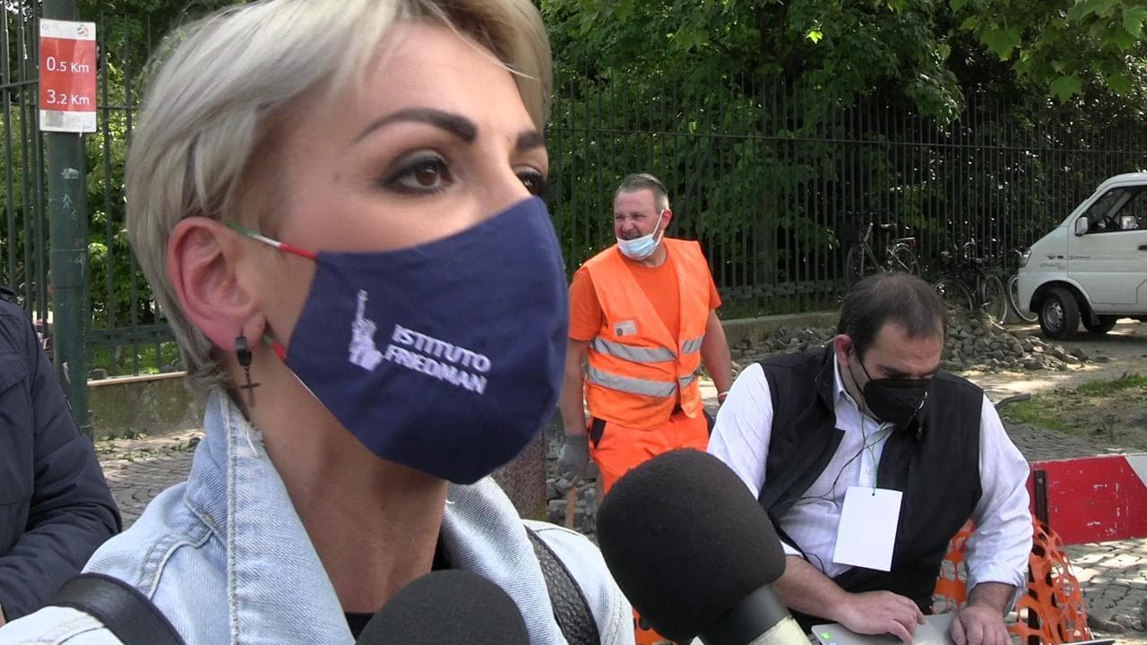 Ddl Zan, in piazza anche Francesca Pascale: "Esternazioni di Tajani pericolose, fuori luogo e fuori tempo"
