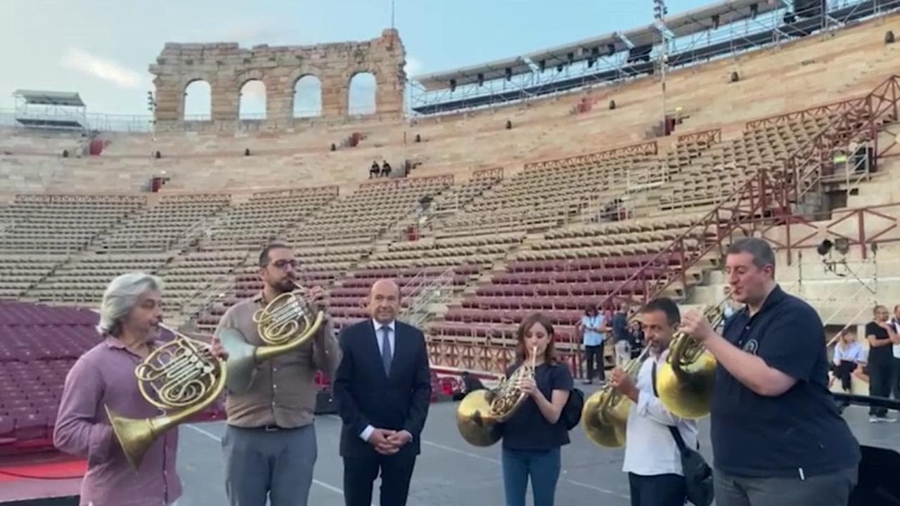 Verona, cornisti della Scala dedicano la serata all'Arena al collega ucciso a Napoli