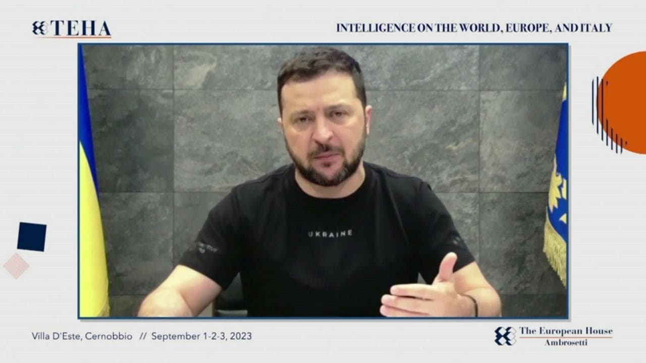 Cernobbio, Zelensky apre il Forum Ambrosetti: "Mai avuto dubbi sul sostegno italiano all'Ucraina"