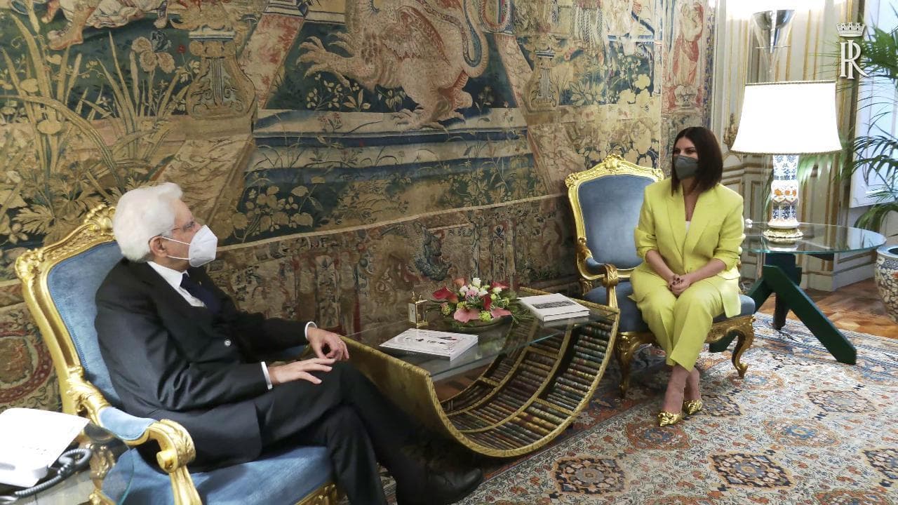 Oscar, il presidente della Repubblica Mattarella incontra Laura Pausini