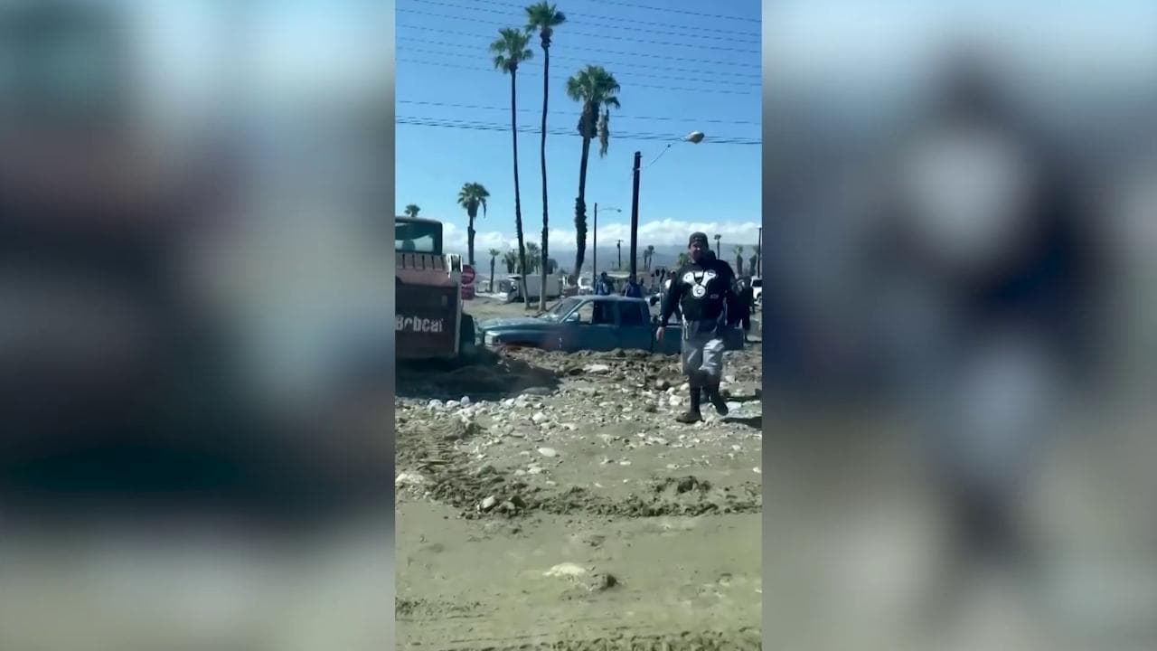 Tempesta Hilary, acqua e fango invadono le zone desertiche della California