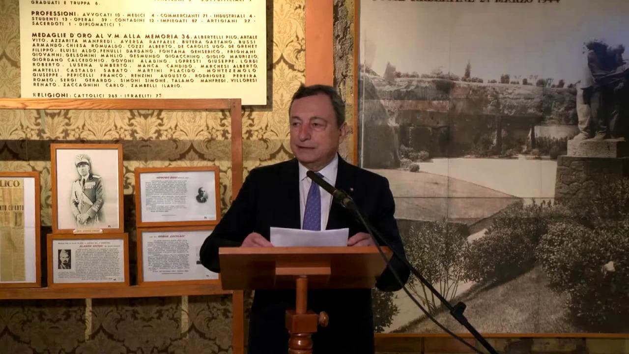 25 aprile, Draghi: "Non tutti italiani furono brava gente, non scegliere è immorale"