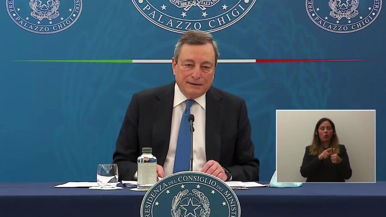 Draghi: "Per i sostegni valutiamo criterio che riguarda l'imponibile fiscale"