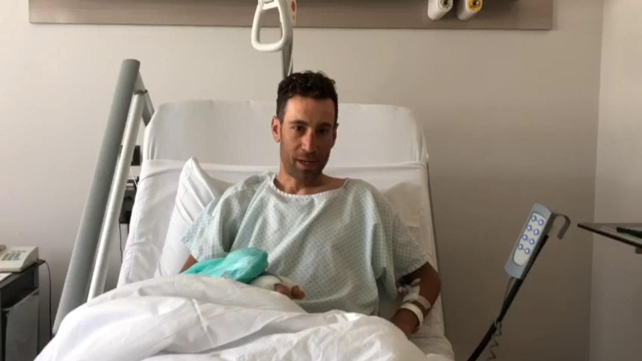 Nibali dopo l'intervento: "Spero di recuperare per il Giro d'Italia"