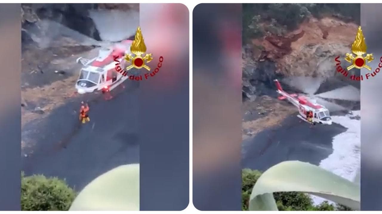 Restano intrappolate su un costone roccioso, il salvataggio spettacolare in elicottero a Scalea
