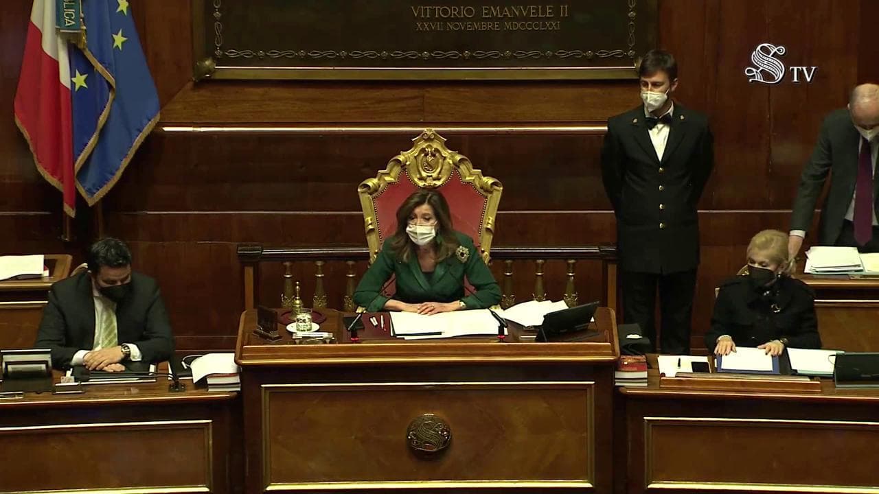 Il Senato celebra l'anniversario dell'elezione di Casellati. Lei si emoziona e lo dedica alle donne