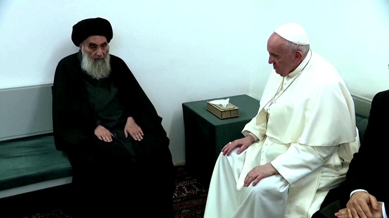 Il Papa in Iraq, la storica visita all’ayatollah al-Sistani