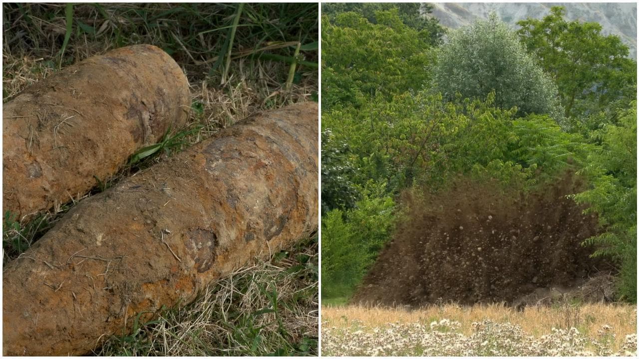 Imola, l'esplosione delle bombe della II Guerra Mondiale ritrovate dopo l'alluvione