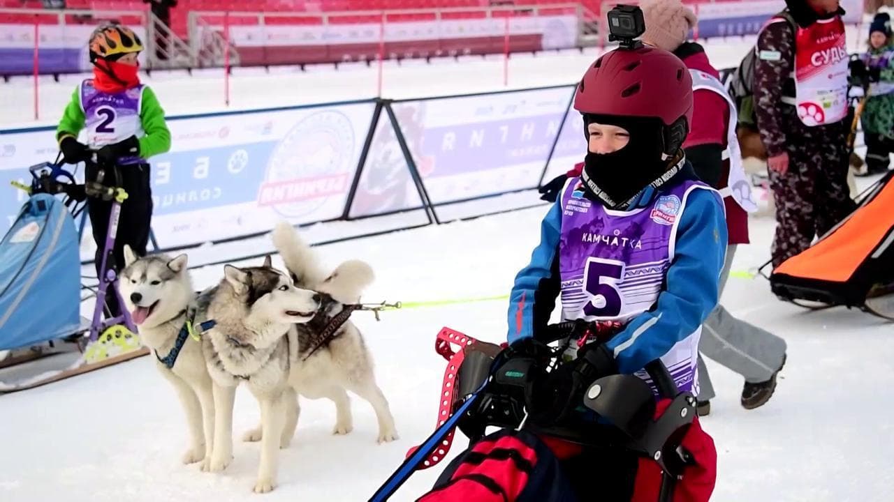 Kamchatka, la gara delle slitte trainate dai cani: i concorrenti sono bambini