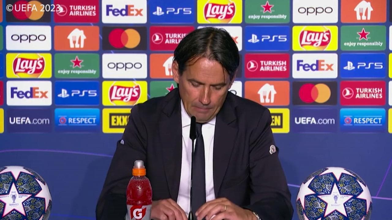 Inzaghi: "Non meritavamo di perdere, abbraccio uno ad uno i giocatori e i tifosi dell'Inter"