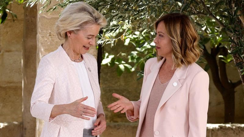Ursula von der Leyen e Giorgia Meloni