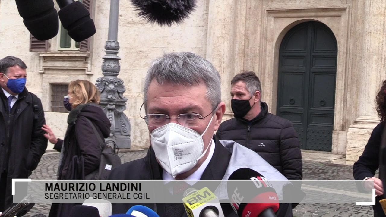 Consultazioni, Landini (Cgil): "Priorità riforma scuola e proroga blocco licenziamenti"