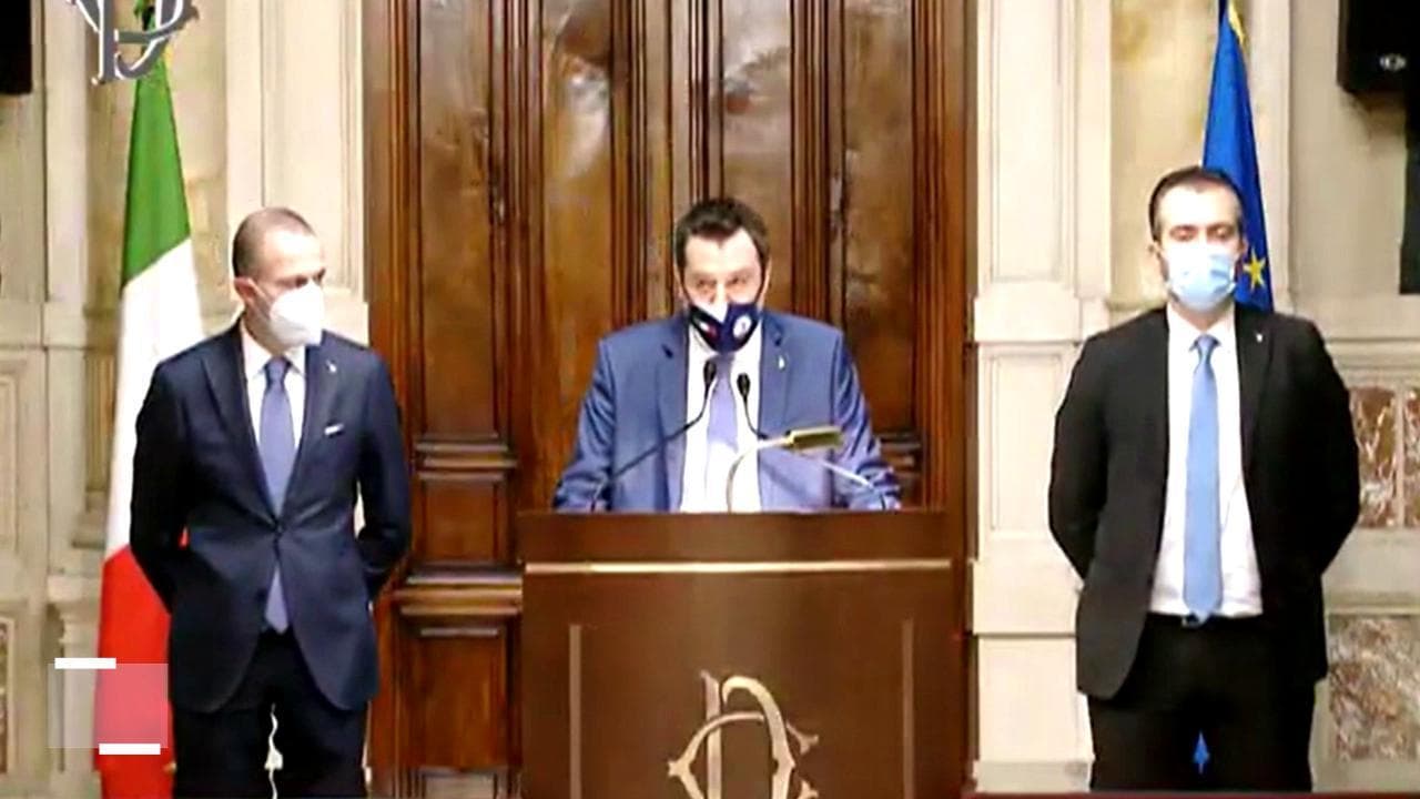 Consultazioni, Salvini: "Non abbiamo parlato di ministeri, abbiamo fiducia in Draghi"