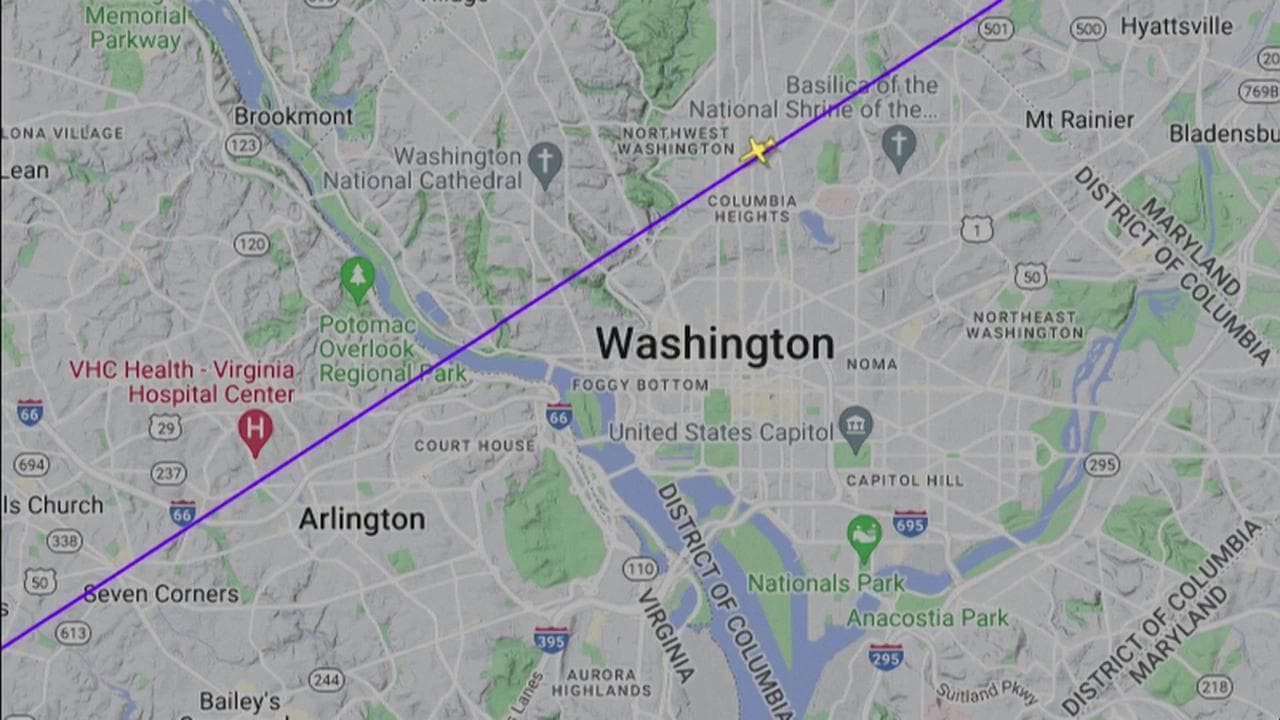 Un Cessna entra nella "no fly zone" di Washington, poi lo schianto in Virginia. Il video del tracciato di volo