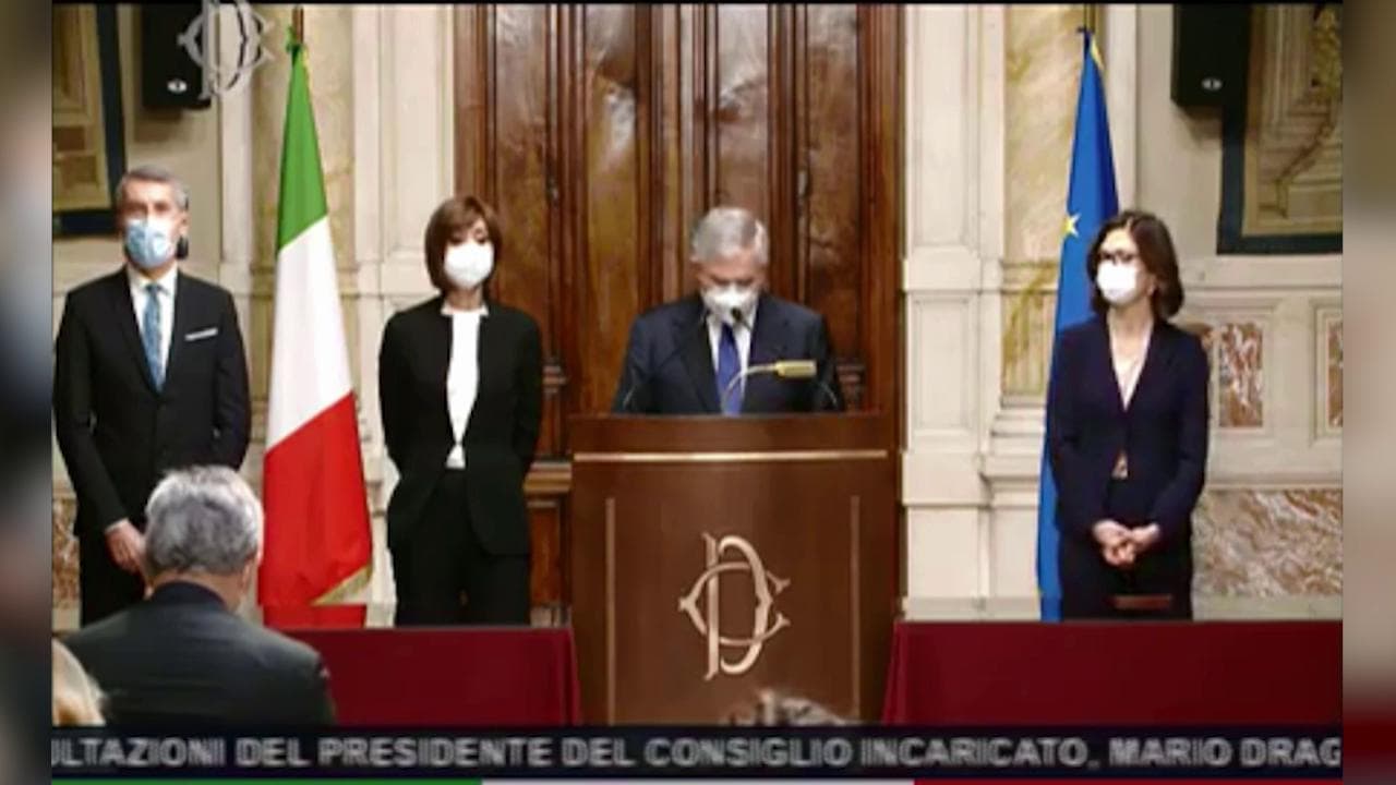 Consultazioni, Tajani e la delegazione di FI: "Pieno appoggio a Draghi, sia il governo dei migliori"