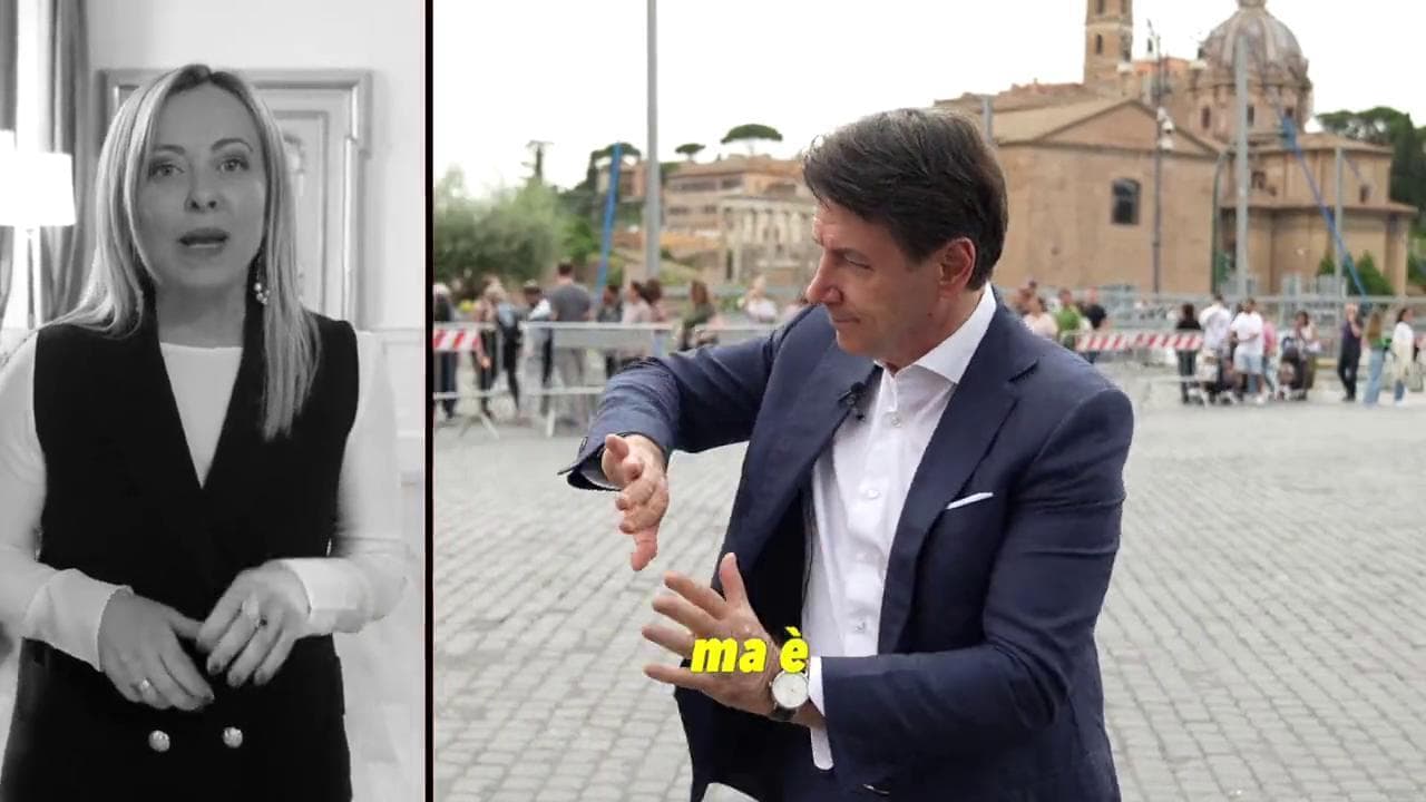Conte chiama il M5S in piazza il 17 giugno. E in un video "sposta" Meloni