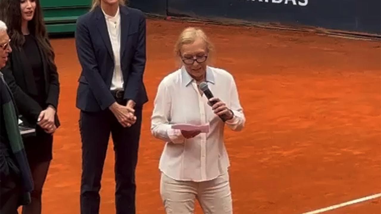 Internazionali Roma, il commovente discorso di Martina Navratilova in italiano