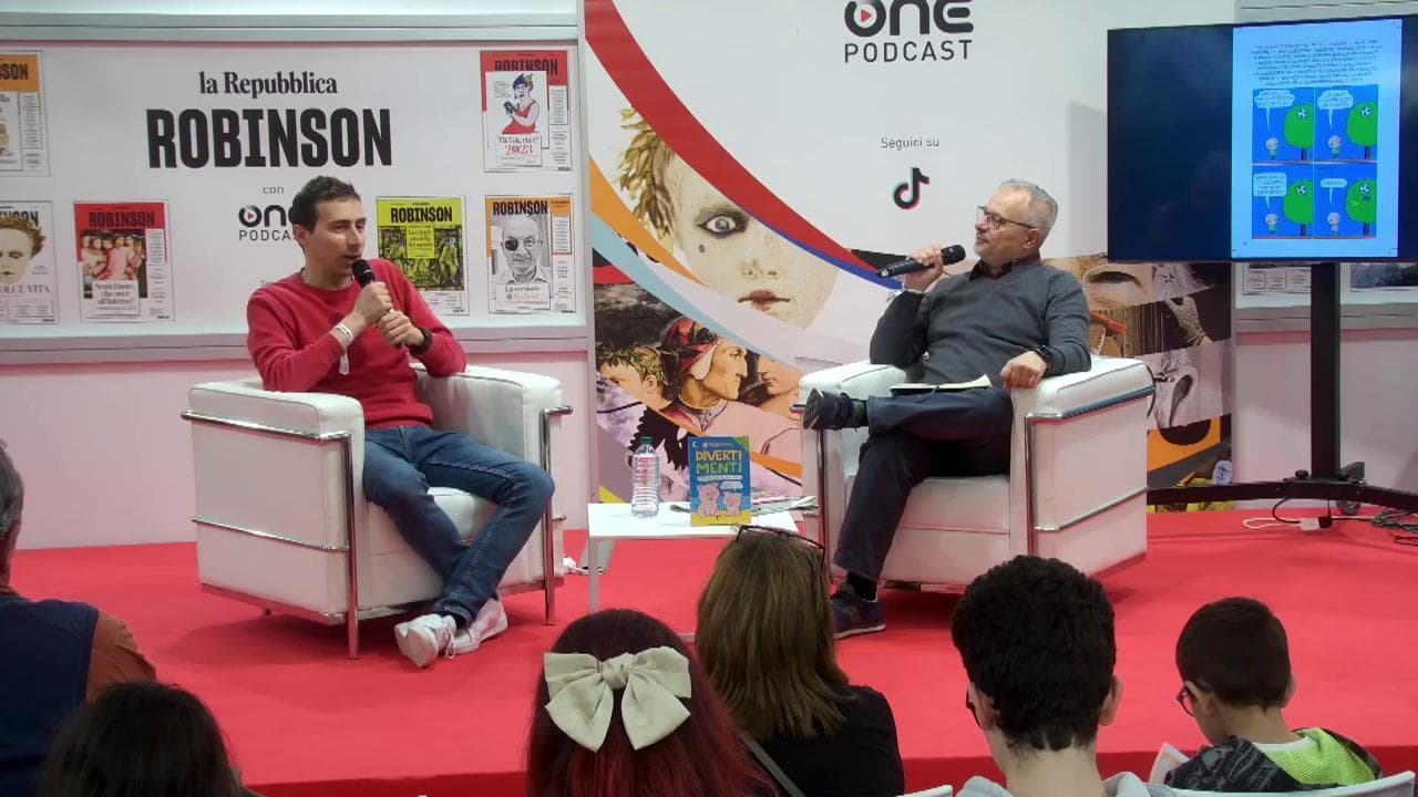 Salone del libro 2023, Arena Robinson: Il pazzo, pazzo, pazzo mondo di Pera Toons, il re delle classifiche.
