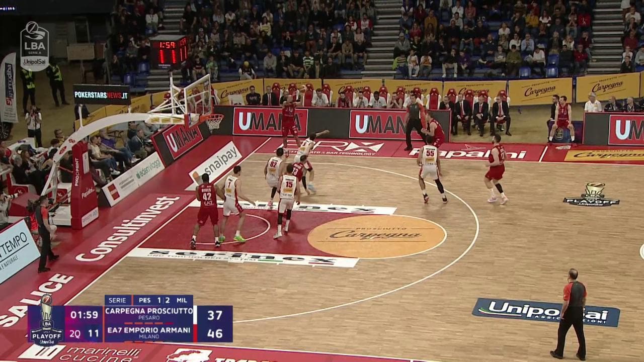 Basket, quarti play-off scudetto: Milano travolge Pesaro in gara-4 e chiude la serie. Gli highlights