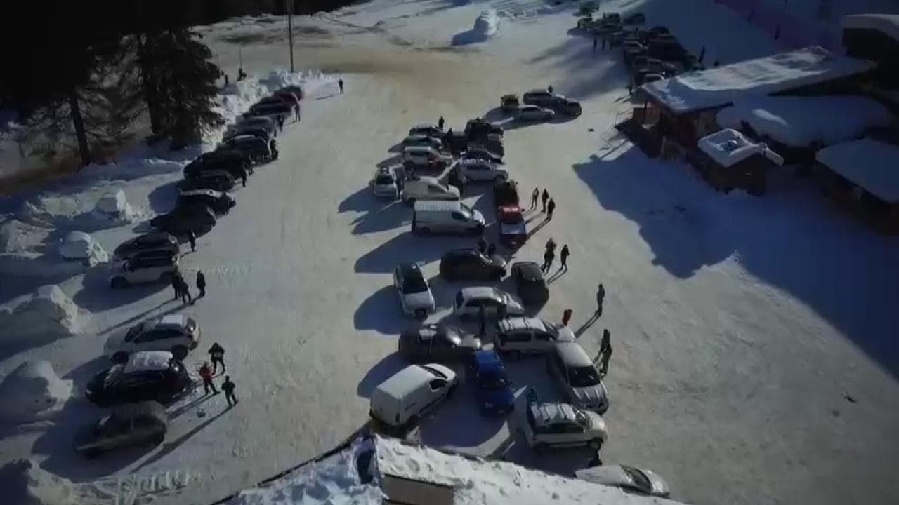 In Val di Zoldo la protesta delle montagne si vede dal cielo