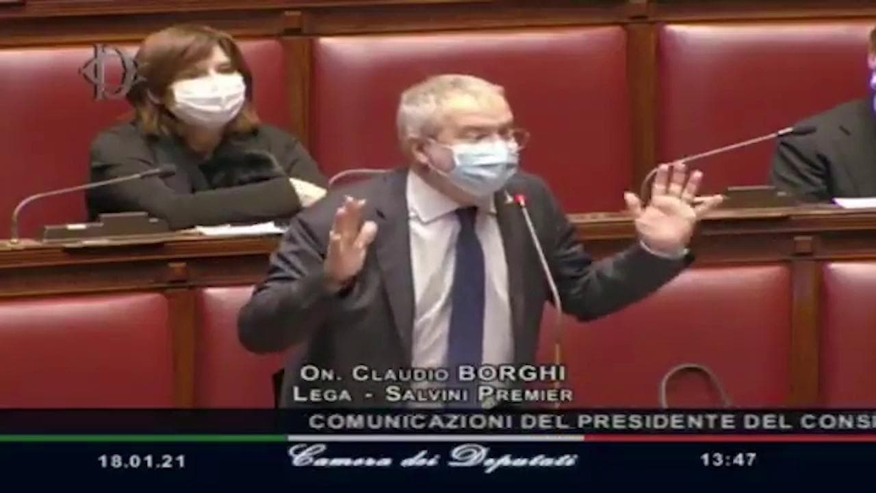 Crisi Governo, Borghi (Lega) sbotta contro Conte: "Ve ne andrete dopo aver rubato tutto". E Fico lo riprende