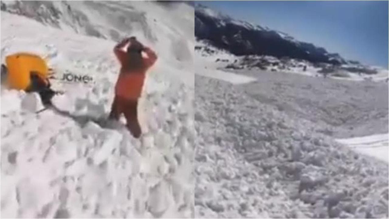 Colorado, l'abbraccio tra i due sciatori dopo essere scampati a una valanga