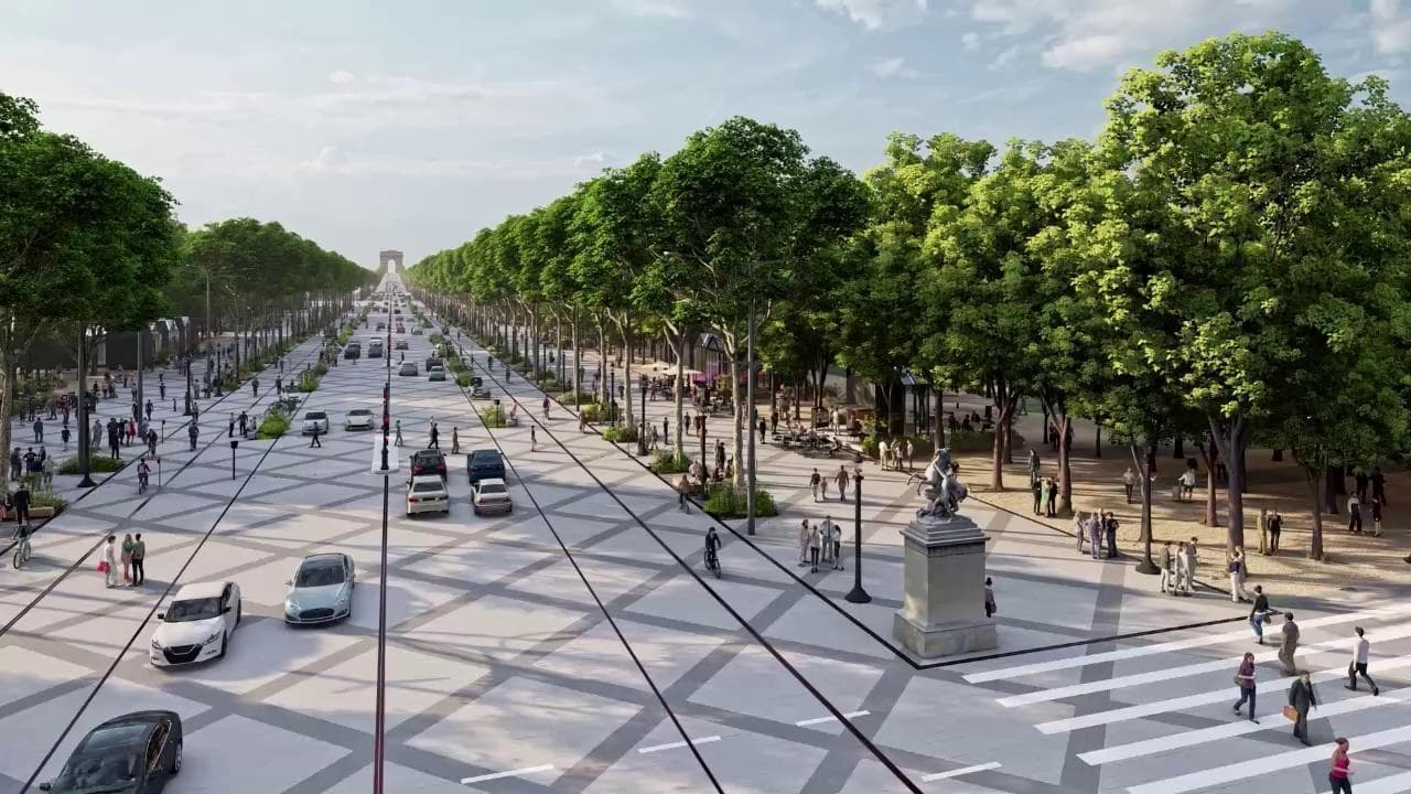 Parigi, ecco come cambieranno gli Champs-Élysées per le Olimpiadi 2024: diventeranno un immenso giardino