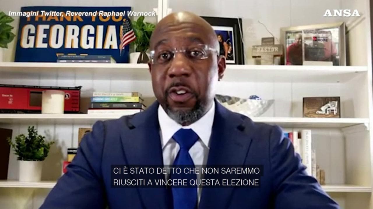 Stati Uniti, il reverendo Raphael Warnock e' il primo senatore afroamericano della Georgia
