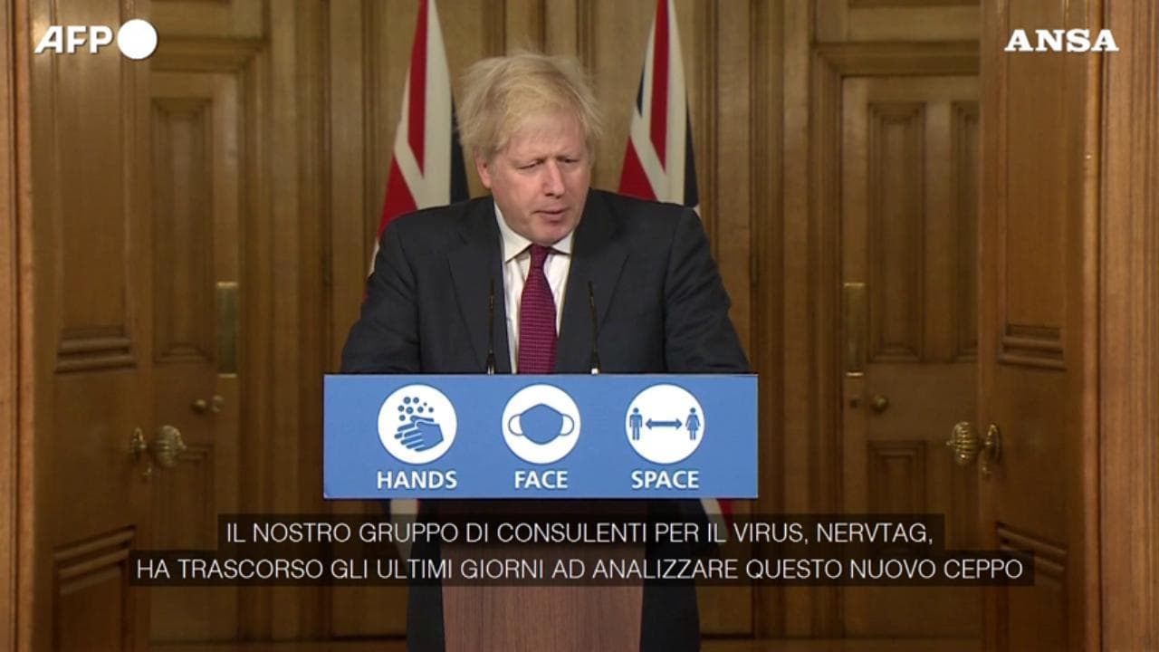 Gb, Boris Johnson: "La nuova variante del virus circola più velocemente"