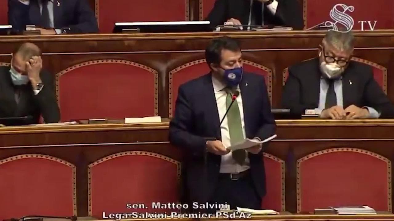 Covid, Salvini in Senato: ''Tutto è cominciato in un laboratorio cinese finanziato da multinazionali''
