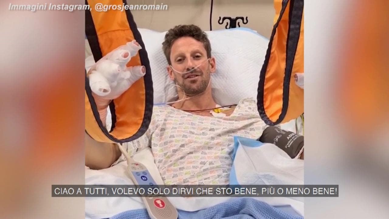 F1, incidente al Gran Premio del Bahrein. Romain Grosjean dall'ospedale: "Senza Halo non sarei qui"