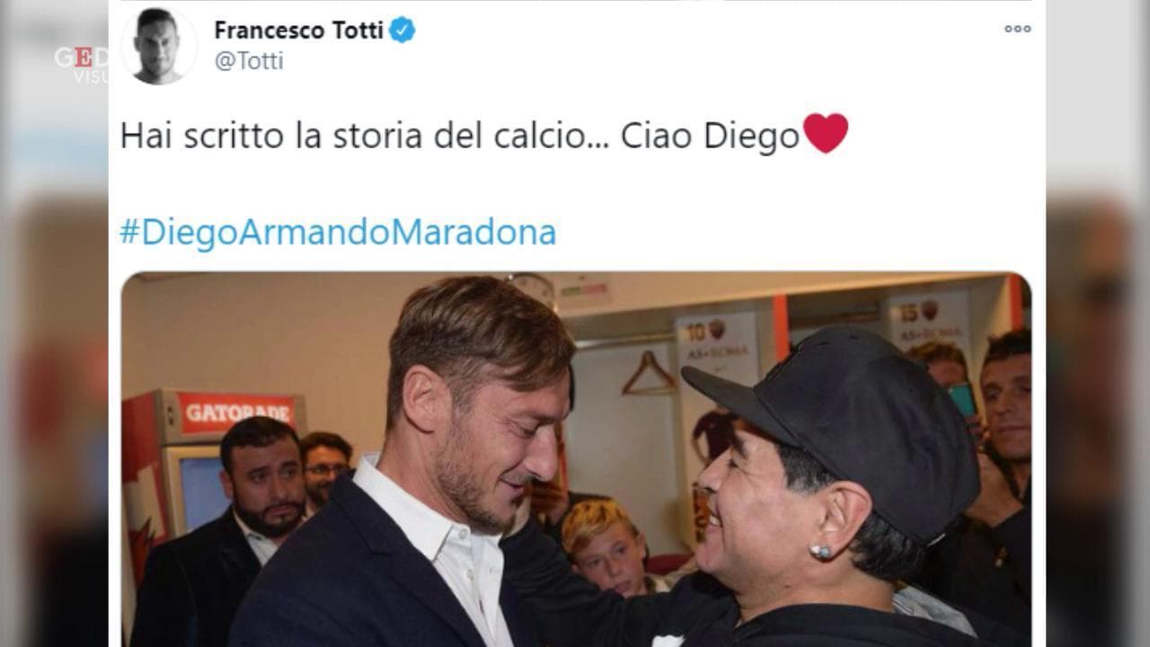 Addio a Diego Armando Maradona, da Pelé a Messi: i messaggi di cordoglio sui social
