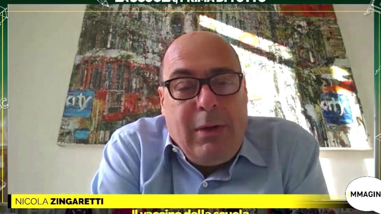 Zingaretti: "No alla restaurazione pre-Covid; l'Italia ha una occasione unica, si riparta dalla scuola"