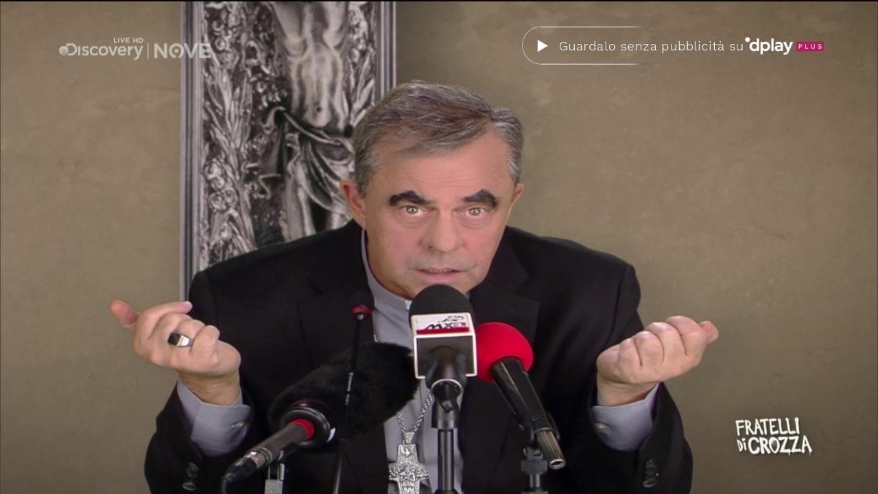 Crozza diventa per la prima volta il cardinale Becciu: "Il mio avvocato l'avevo trovato su Tinder"