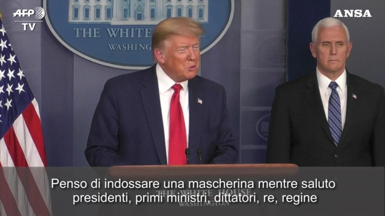 Trump (4 aprile) "Non indosserò mai la mascherina"