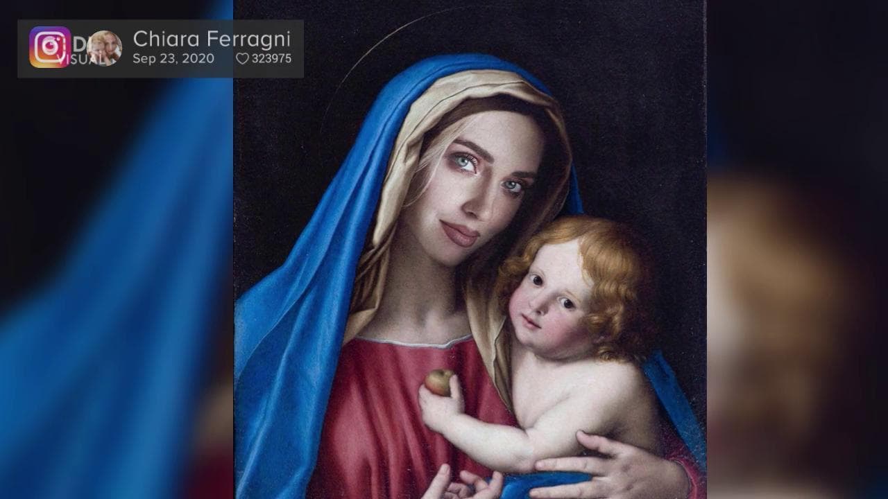 Chiara Ferragni raffigurata come la Madonna: Codacons la denuncia per blasfemia