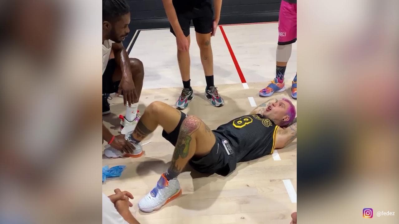 Basket, Fedez sfida Datome: ma per il cantante la partita finisce male