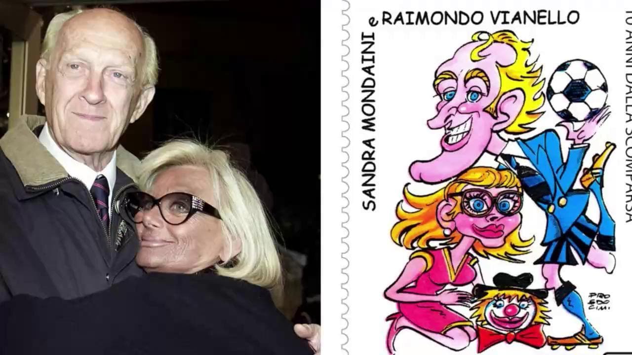 Sandra Mondaini e Raimondo Vianello, il francobollo a dieci anni dalla scomparsa