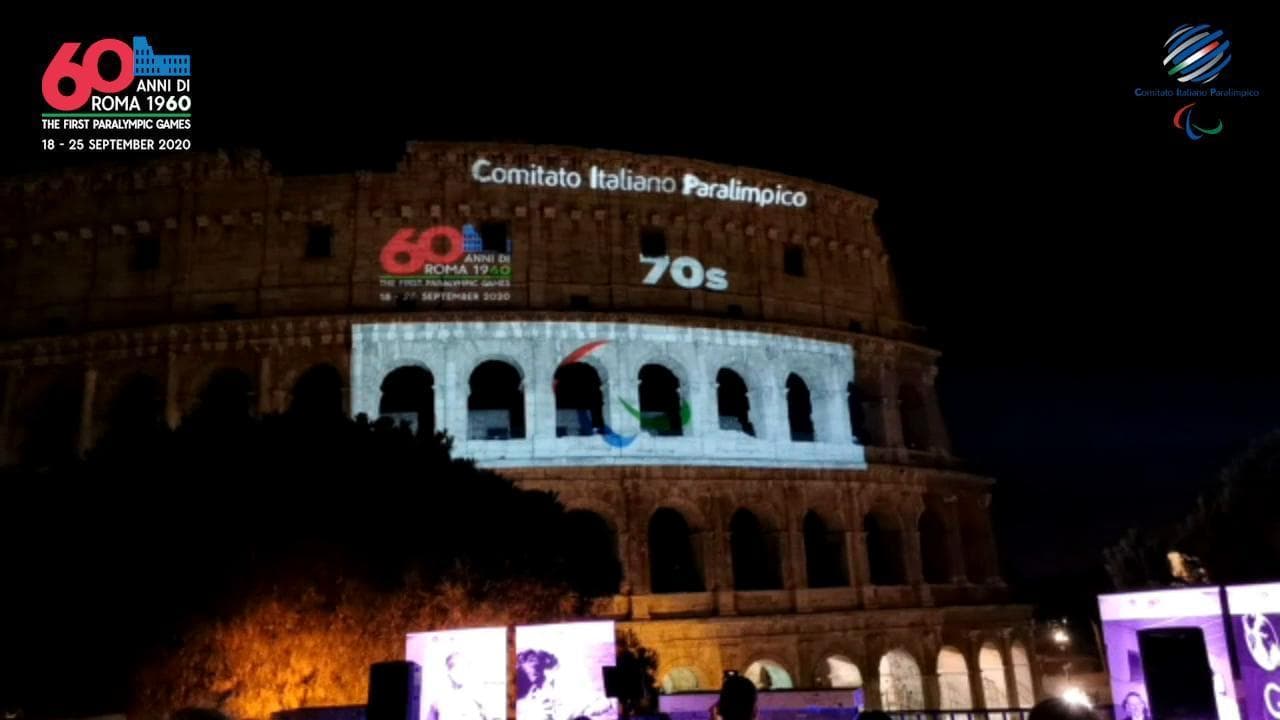 Paralimpiadi, 60 anni fa a Roma la prima edizione: la proiezione sul Colosseo