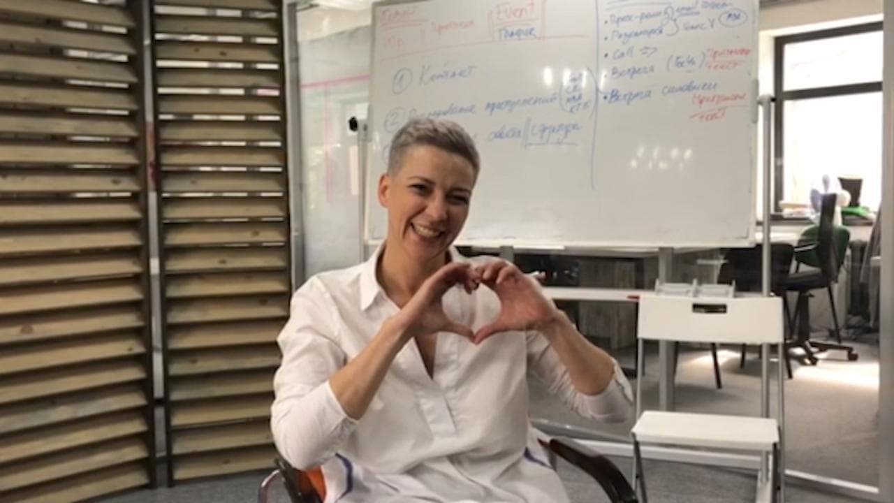 Il saluto di Maria Kolesnikova all'Italia