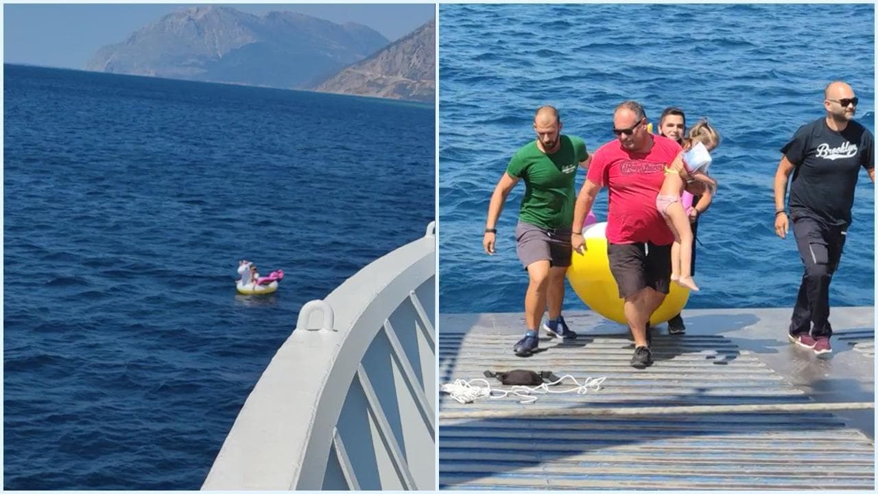 Grecia, non si accorgono che la bimba è al largo con l'unicorno gonfiabile: la recupera un traghetto