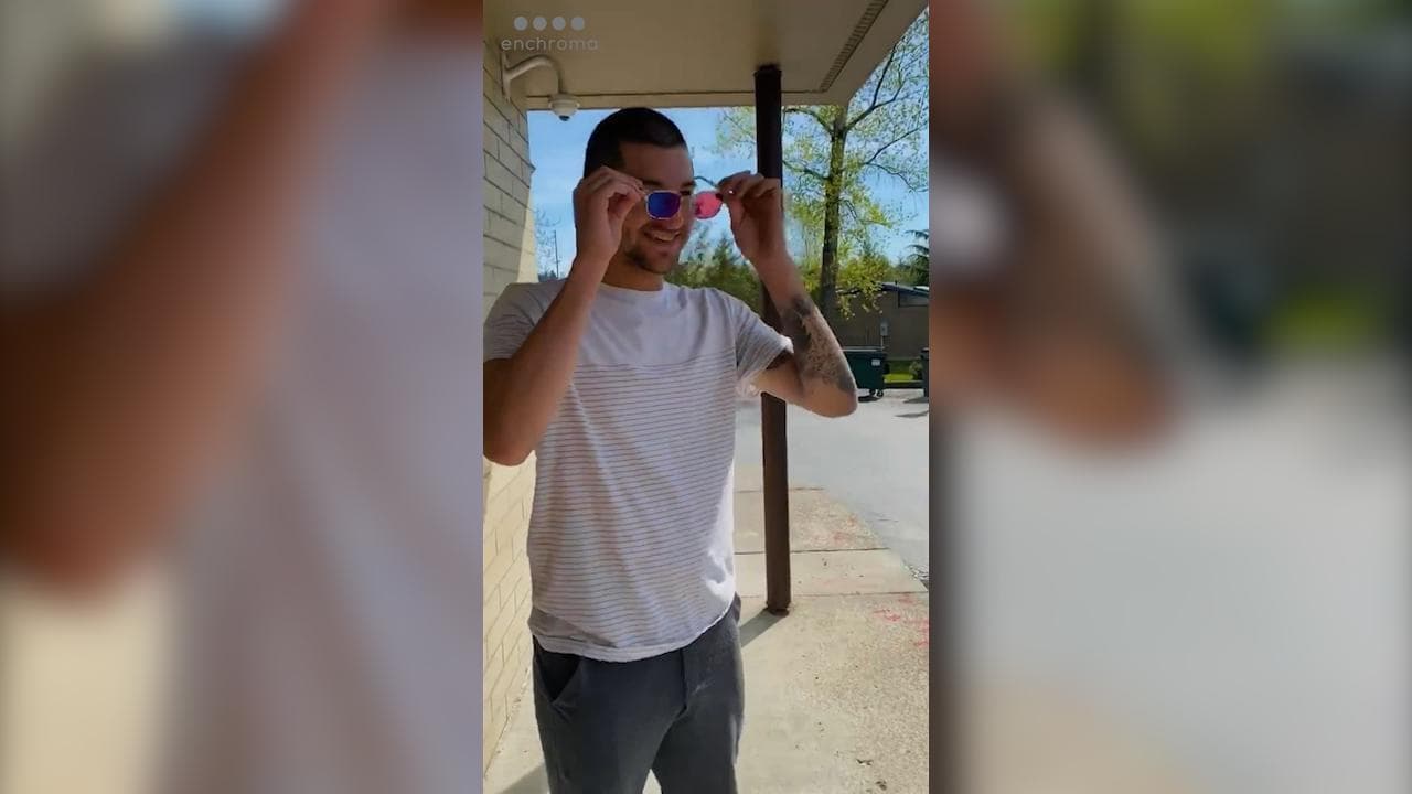 "Quello è rosso?": lo stupore del ragazzo che vede i colori per la prima volta