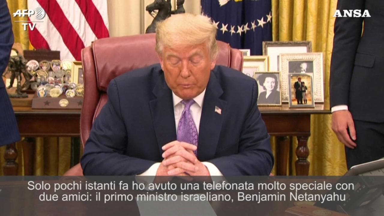 Medio Oriente, l'annuncio di Trump: "Storico accordo di pace tra Israele ed Emirati Arabi Uniti"